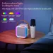 K12 Karaoke Hine Portable Bluetooth 5.3 PA Speaker System With 1-2 Wireless Microphones Home Family Singing Kids Xmas_voghion.com