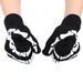 Winter Halloween Skull Claw Pattern Luminous Knitted Touch Screen Gloves Night Glow Performance Props Gloves_voghion.com