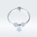 Frosted Crystal Snowflake Bangle , 925 Sterling Silver Bracelet For Women_voghion.com