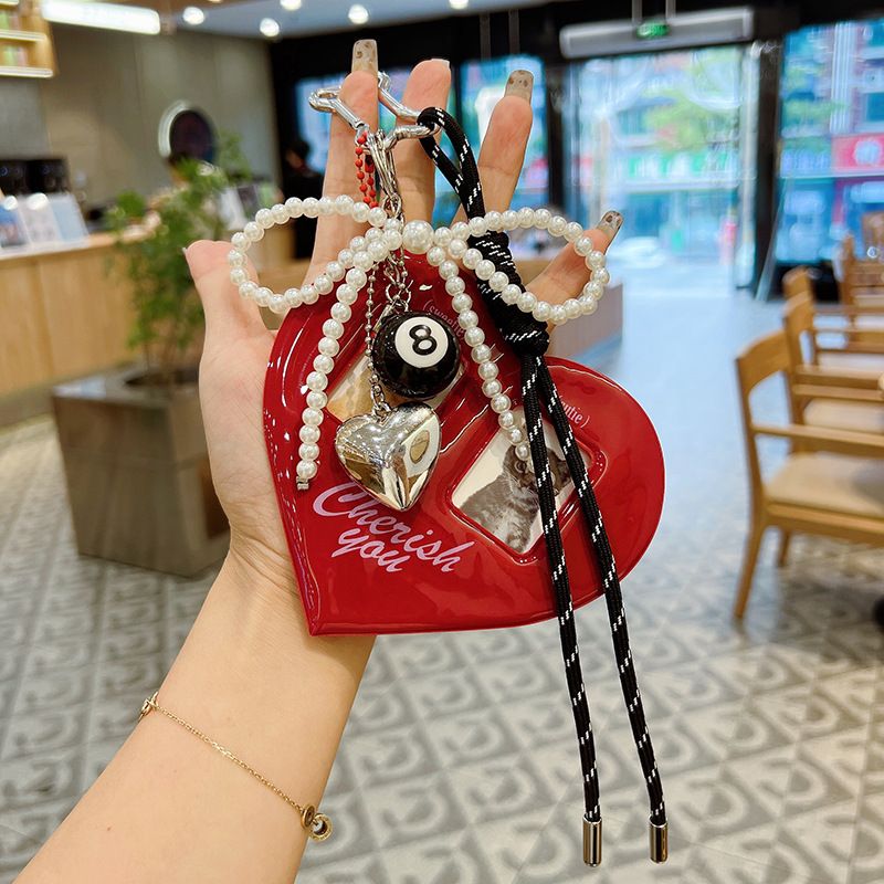Bag Parts & Accessories New Style Love 2 Inch ID Photo Couple Star Chasing Idol Photo Card Holder Hand Woven Rope Portable Niche Pendant_voghion.com