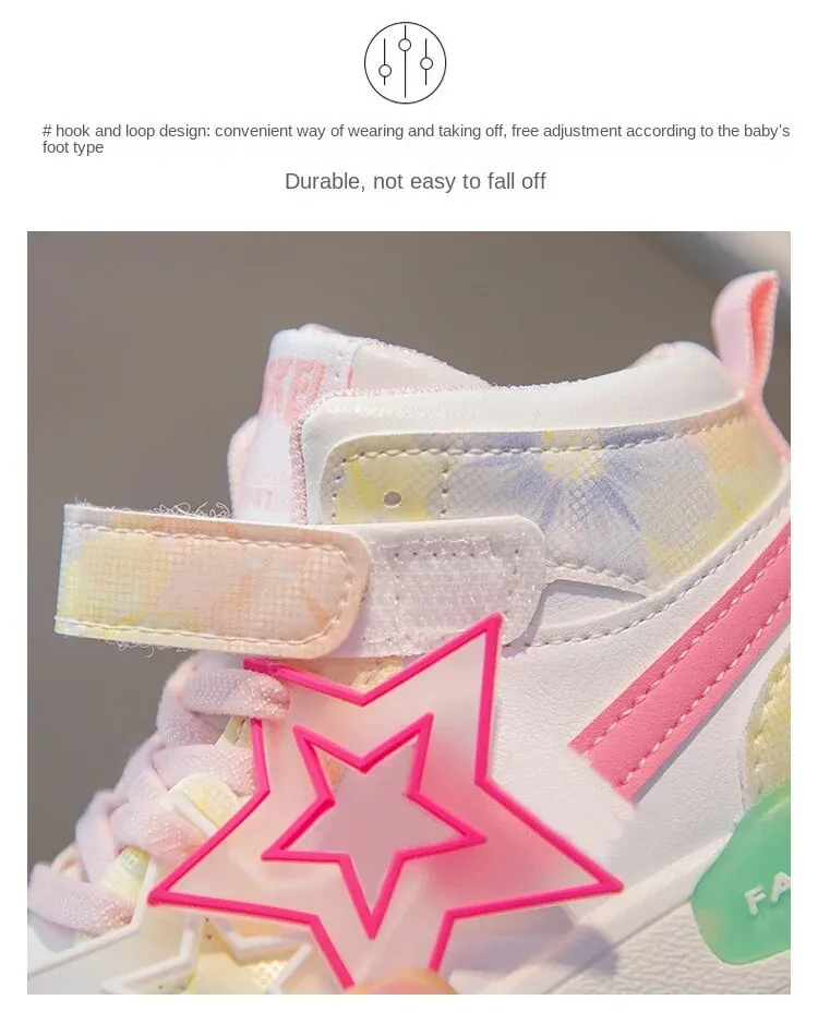 Wiosna moda dziecięca klasyczne antypoślizgowe dziecięce trampki 2024 jesienne nowe buty do chodzenia dla dziewczynek Casual Outdoor_voghion.com