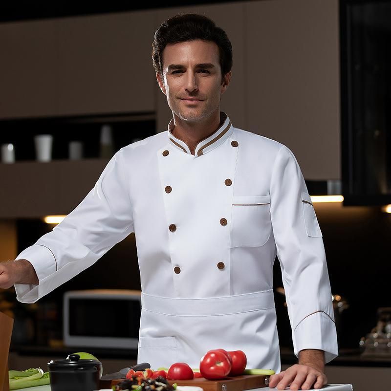 Men's Clothing chef uniforms work clothes short sleeved thin catering hotel kitchen restaurant _voghion.com