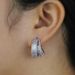 Women's Jewelry Personalized Multi Layer Lines High End Design Micro Inlaid Zircon Half Circle Earrings Temperament Accessories_voghion.com