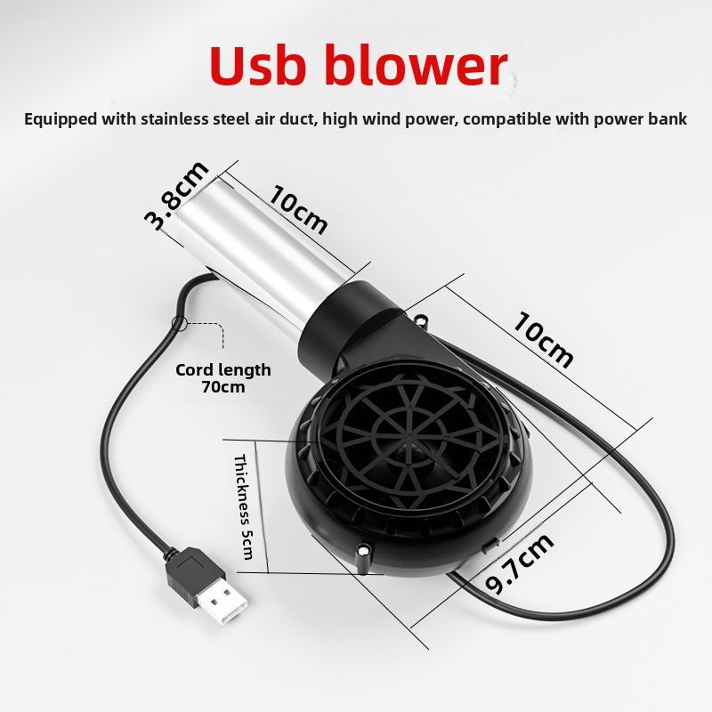 Automatic BBQ Grill Handheld Manual Small Carbon Blower Firewood Stove Special For Camping And Outdoor Cooking_voghion.com