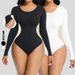 Seamless Long-Sleeve Shapewear Bodysuit For Women – Tummy Control & Butt Lifting Full Body Slimming Underwear_voghion.com