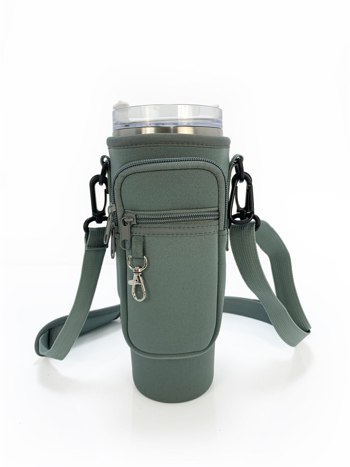 Portavasos para coche, 40 oz, material de buceo, mango absorbente de agua, correa para el hombro, tetera, bolsa para taza de agua, soporte para botella_voghion.com