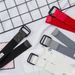 Koreansk version minimalistisk afslappet lærred unisex dobbelt løkke spænde bælte, ungdomsstuderende moderigtigt udvidet bælte_voghion.com