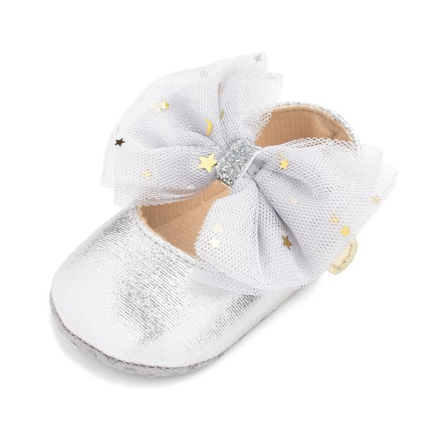 Pavasara un rudens 5 krāsu lielas bantītes meiteņu princeses mīkstās zoles pastaigu apavi G922_voghion.com