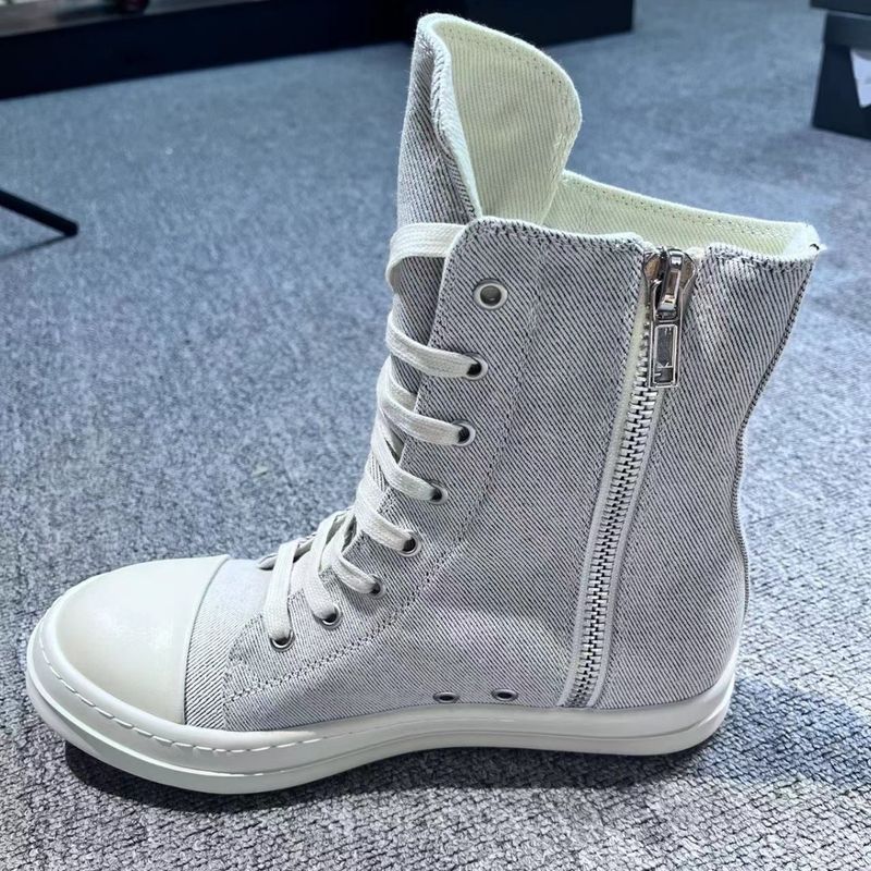 RO High Top Men Women, Spring And Autumn Shoes, Milk Scented Sole Canvas, Height Increasing, Versatile Short Boots For_voghion.com