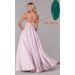 Backless Lace Up Satin Ball Gown With Suspender Long Party Evening Gown_voghion.com