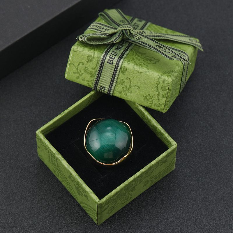 Anello retrò turchese in acciaio inossidabile di alta qualità, anello da uomo dalla personalità esagerata, produttore di gioielli di alta qualità_voghion.com