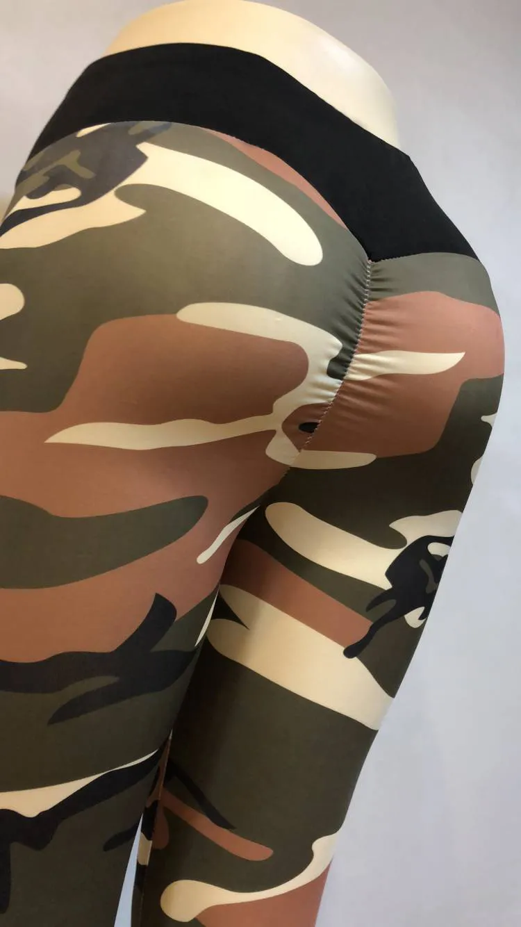 Women clothing yoga butt lift camouflage print hip yoga pants sports pants leggings_voghion.com