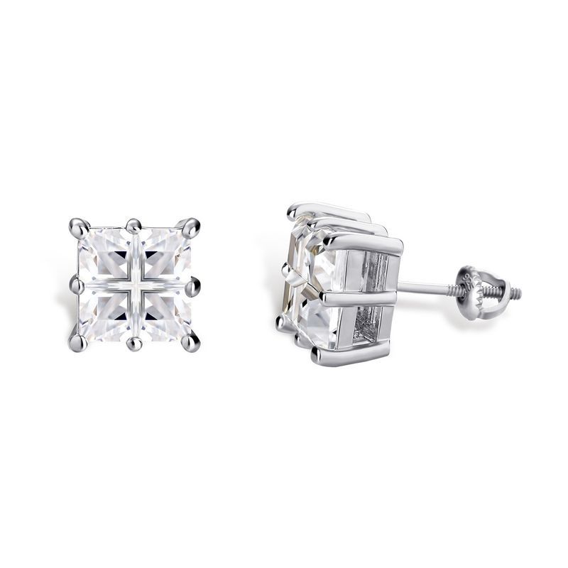 Men's Jewelry Hip Hop Square Zircon For Men And Women Fashion Personality Simple Earrings_voghion.com