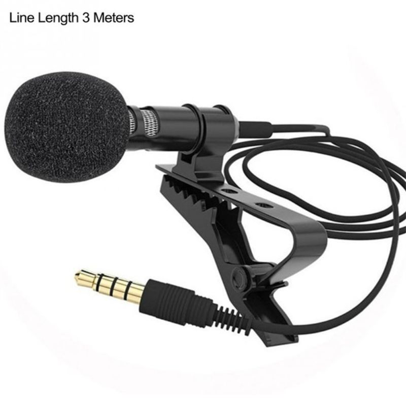 Microphone Lavalier sans fil 3,5 mm, enregistrement audio vidéo portable, mini pour iPhone, Android, diffusion en direct, jeu, téléphone_voghion.com