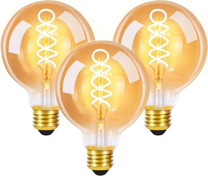 LED Glühbirne E27 Vintage Lampe - 3ER G80 Retro Edison Glühlampe 4W Dekorative Globelampen Warmweiß Filament Birne 2200K Für Nostalgie Und Beleuchtung_voghion.com