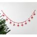 NUCHI Velvet Handmade Bow Garland - Bell Flag Christmas Tree Hanging Ornaments_voghion.com