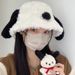 Puppy Ear Fisherman For Women, Autumn And Winter Korean Style, Large Head Circumference, Plush Bucket Hat, Cute, Face_voghion.com