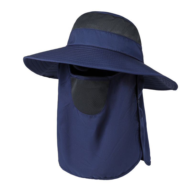 Sonnenschutzhut Herren Angelhut Sommer Fischerhut Outdoor Bergsteigen Sonnenhut Gesichtsblockierender UV-beständiger Sonnenhut_voghion.com