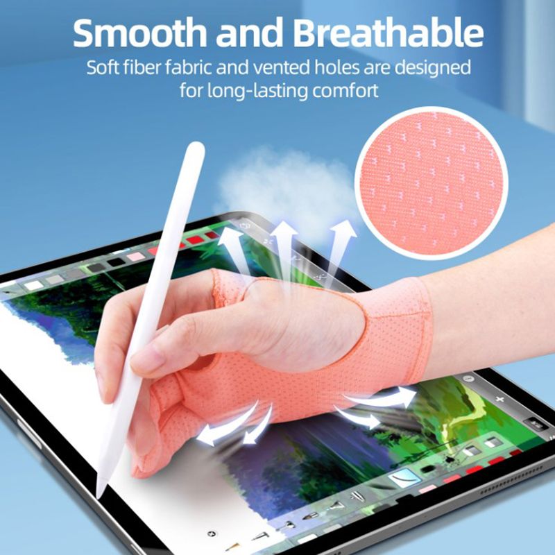 1PC 3-Layer Glove Graphics Table 2-Finger Anti-Fouling Both For Right And Left Hand Drawing Gloves_voghion.com