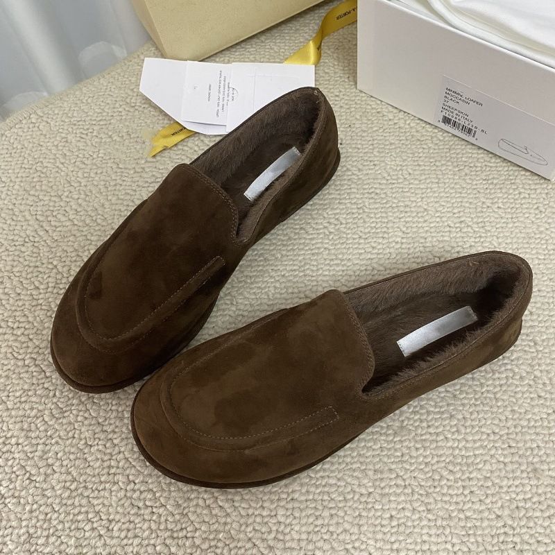 24 Counters With The Same Suede Wool Minimalist Flat Bottomed Loafers, Plush Shoes, Casual Ve, Comfortable And_voghion.com