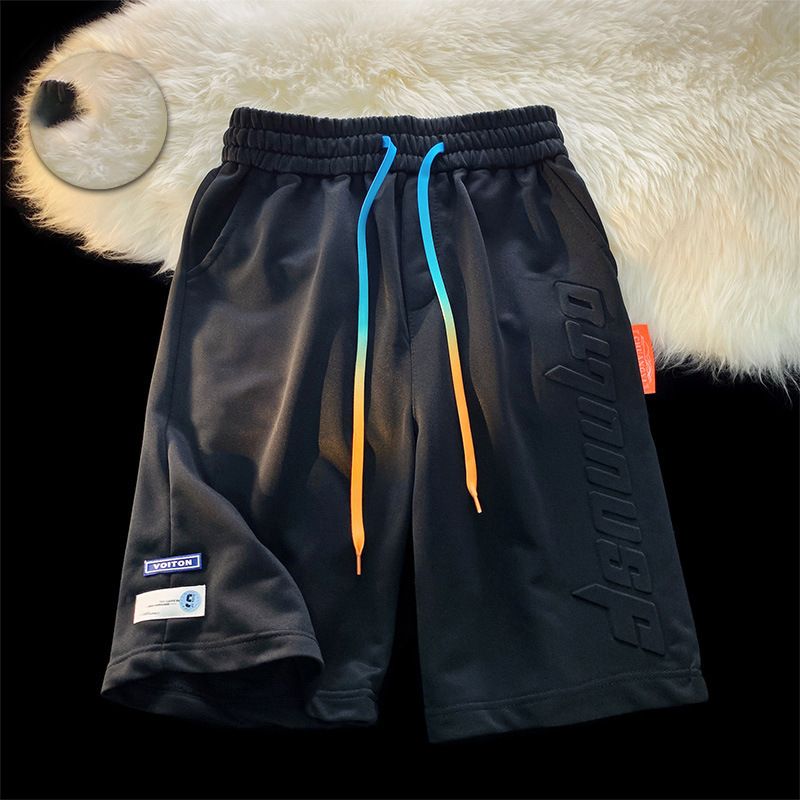Men's Clothing Steel Printed Shorts Men's Summer Thin Sports Casual Straight Pants New Trendy Brand Ins Shorts_voghion.com