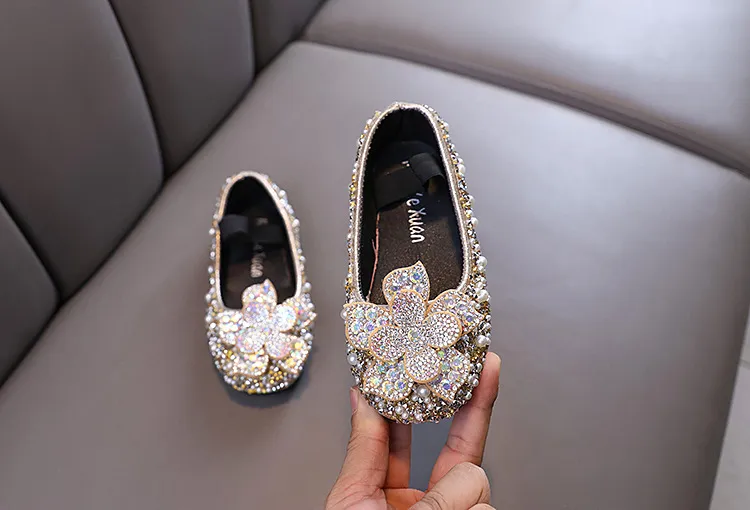 Dziewczynka Dziewczynka Księżniczka Diament Pojedyncze Buty Buty do Tańca Pokazowego_voghion.com