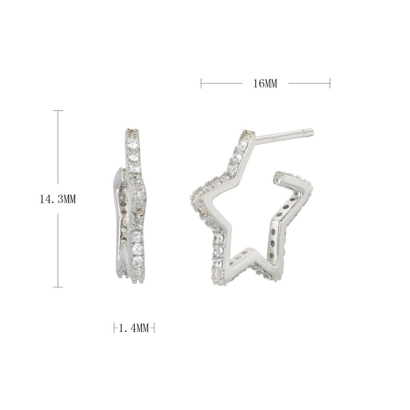 Goudron à cinq pointes personnalisé, à la mode, exagéré, fabriqué en argent pur, style simple et cool, atmosphérique et_voghion.com