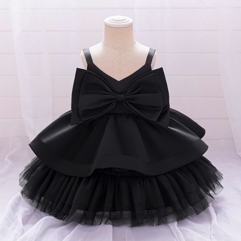 European Princess Dress (70-90cm) | Luxury Satin Bodice With Tulle Skirt For Christening & Birthday Parties_voghion.com
