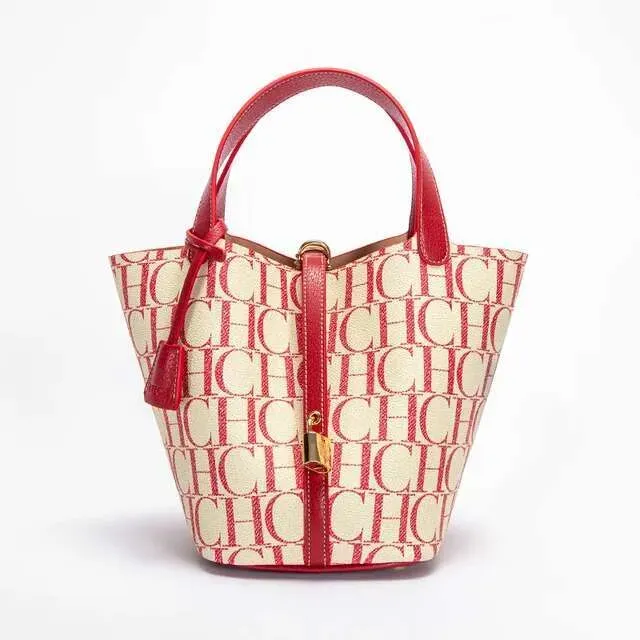 CHCH brand new letter printed handbag, fashionable crossbody bag, basket bag_voghion.com