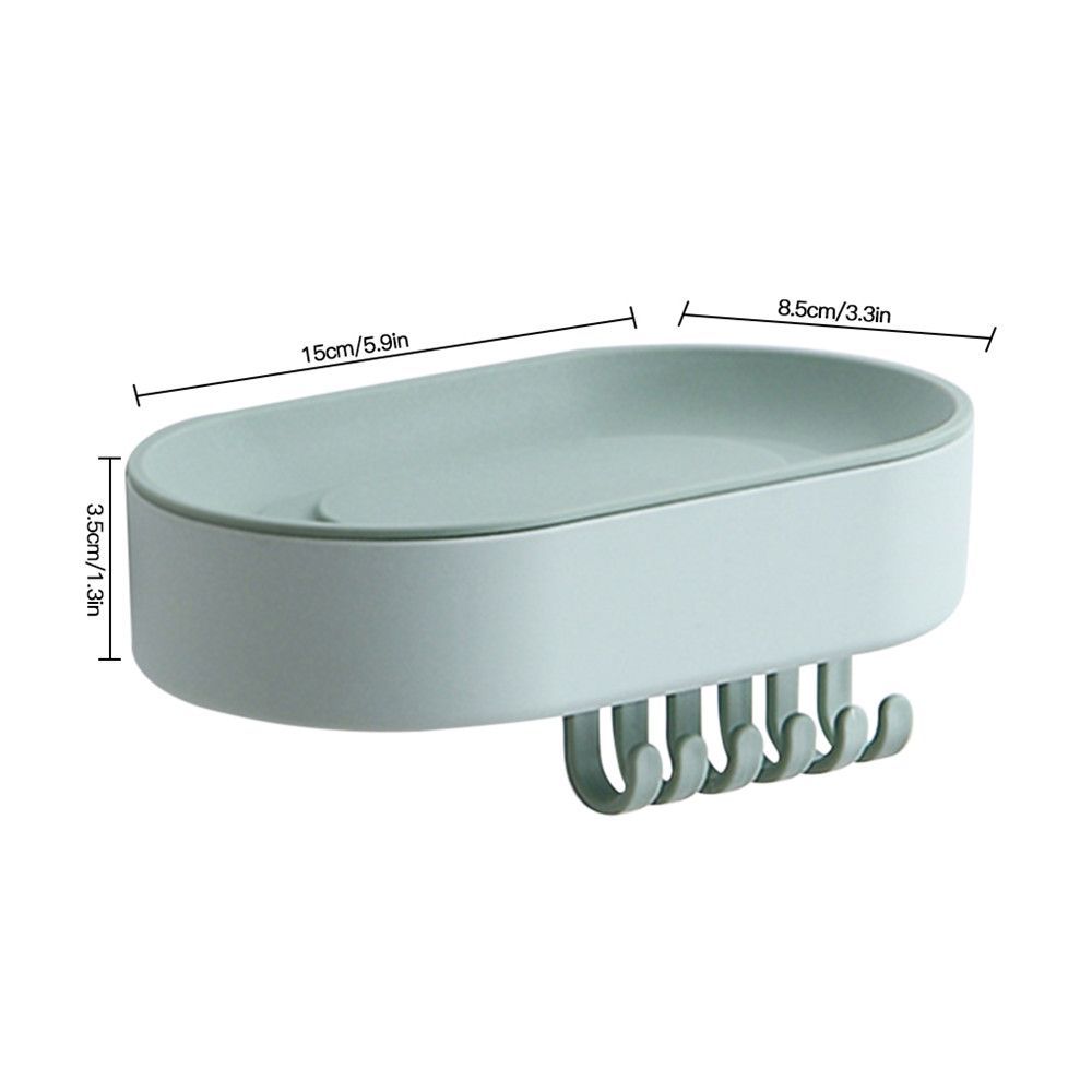 4er-Set Seifenablagen zur Wandmontage, Seifenboxhalter mit Haken, Schwammablage, Kunststoff, auch für Küche und WC geeignet, ohne Bohren._voghion.com