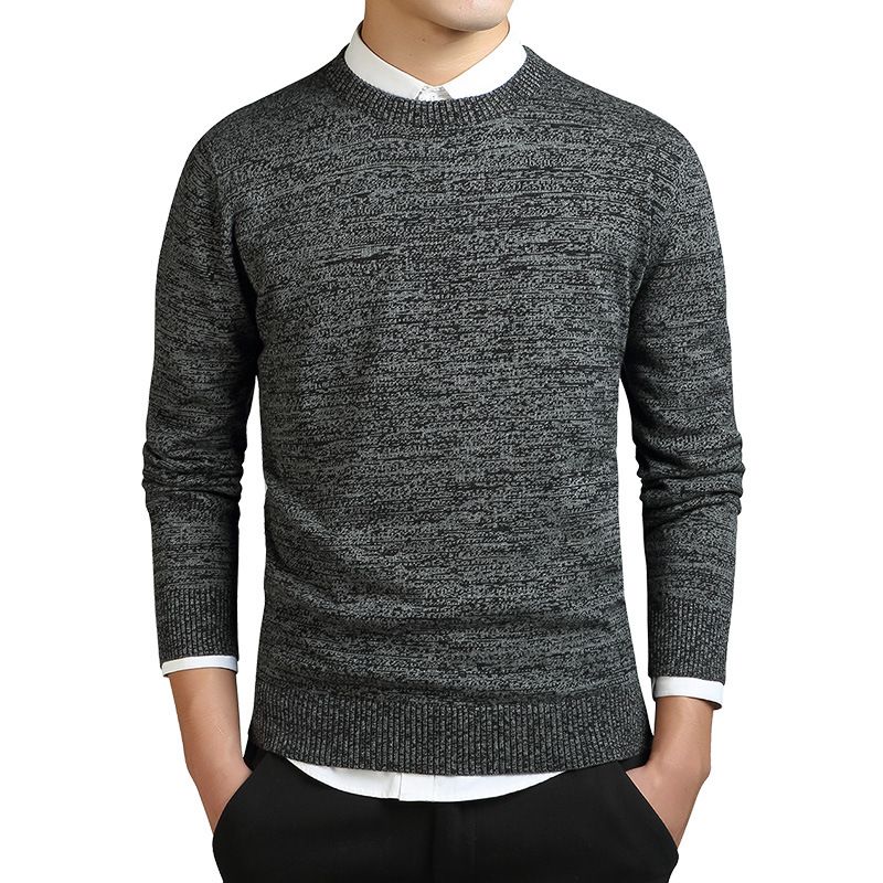Men'S Pullover Crewneck Casual Knitwear Pullover Base Trend_voghion.com