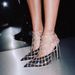 New Rhinestone Fringed Anklet, European And American Shiny Luxury Mesh High Heels Foot Accessories Anklet_voghion.com