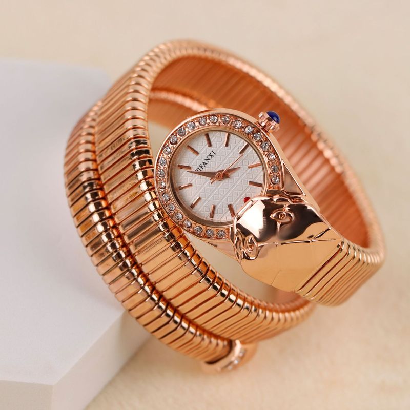 BIFANXI New Snake-Shaped Women's Personality Fashion Bracelet Open Creative Quartz Watch_voghion.com