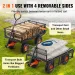 VEVOR Dump Cart, Metal Garden Dump Cart With Easy To Assemble Frame, Dump Wagon With 2-in-1 Convertible Handle, Utility Wheelbarrow 400 Lbs Capacity_voghion.com