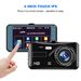 Enregistreur vidéo de voiture Dash Cam double objectif HD 1080P Auto Digital 4'' IPS écran tactile DVR caméra G-Sensor WDR voiture DVRS Dashcam caméra_voghion.com