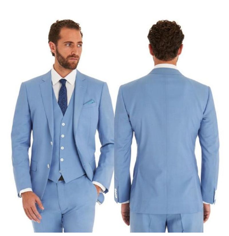 Costume de couleur Morandi pour hommes, costume trois pièces pour garçons d'honneur, automne 2024_voghion.com