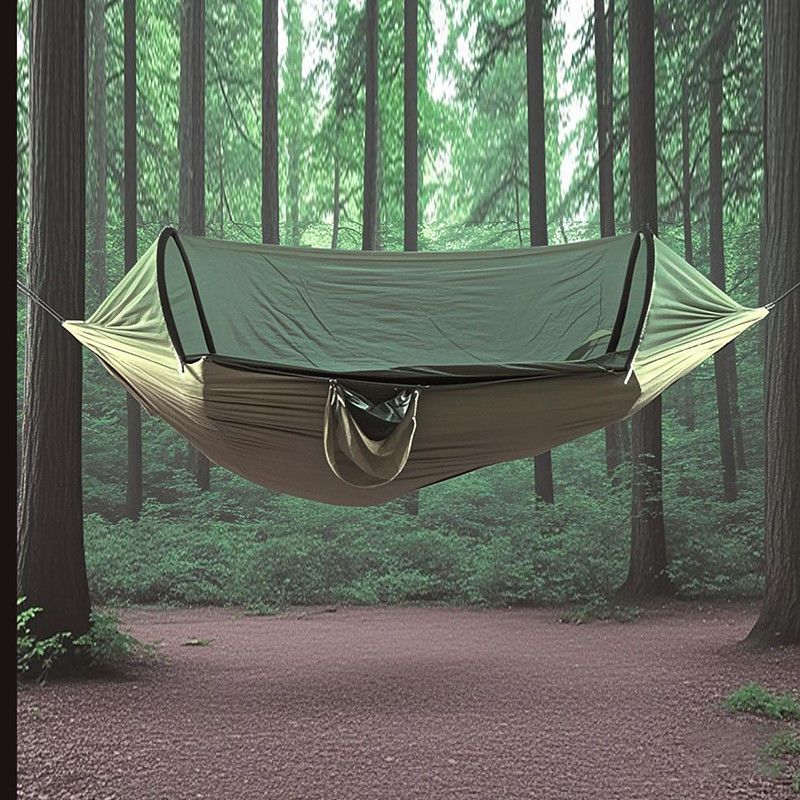 Anti-Mosquito Net Bed Adult Anti-Rollover Swing Indoor Camping Hammock Thickened Binding Rope Outdoor_voghion.com