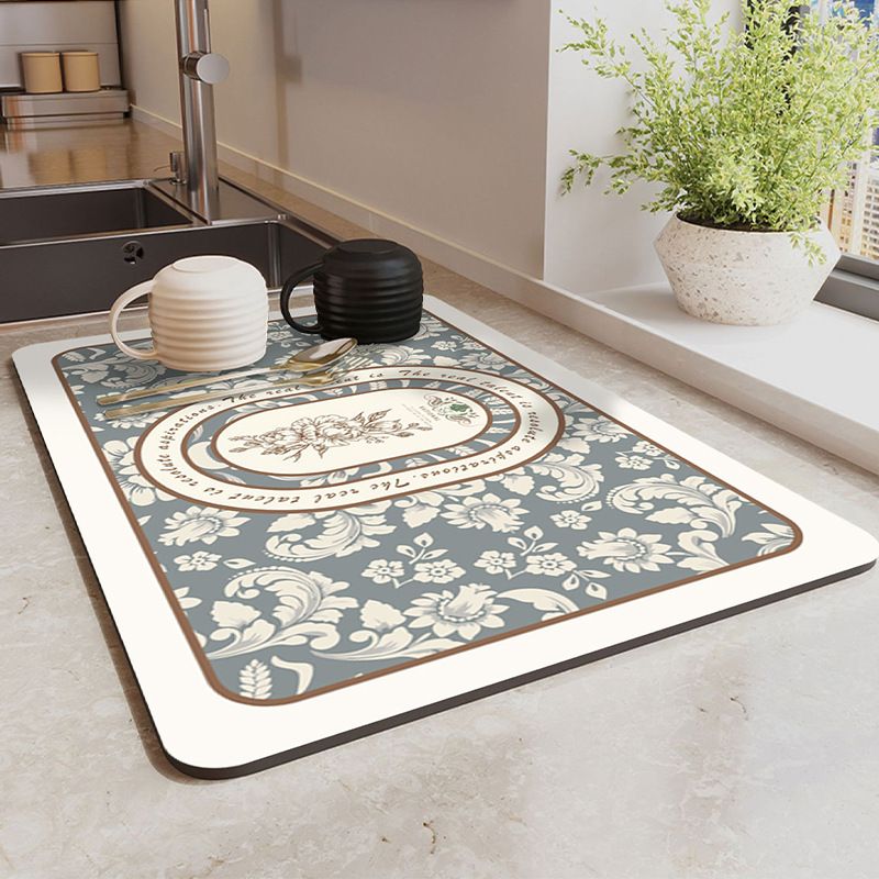 Diatomite Kitchen Sink Mat - Super Absorbent & Quick-Dry, Non-Slip Dish Drying Pad For Countertop, Sink & Dining Table_voghion.com