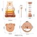Baby interest Early education puzzle Wooden bear shape Percussion 5-color rhythm Percussion piano Hands-on brain toy rattle_voghion.com