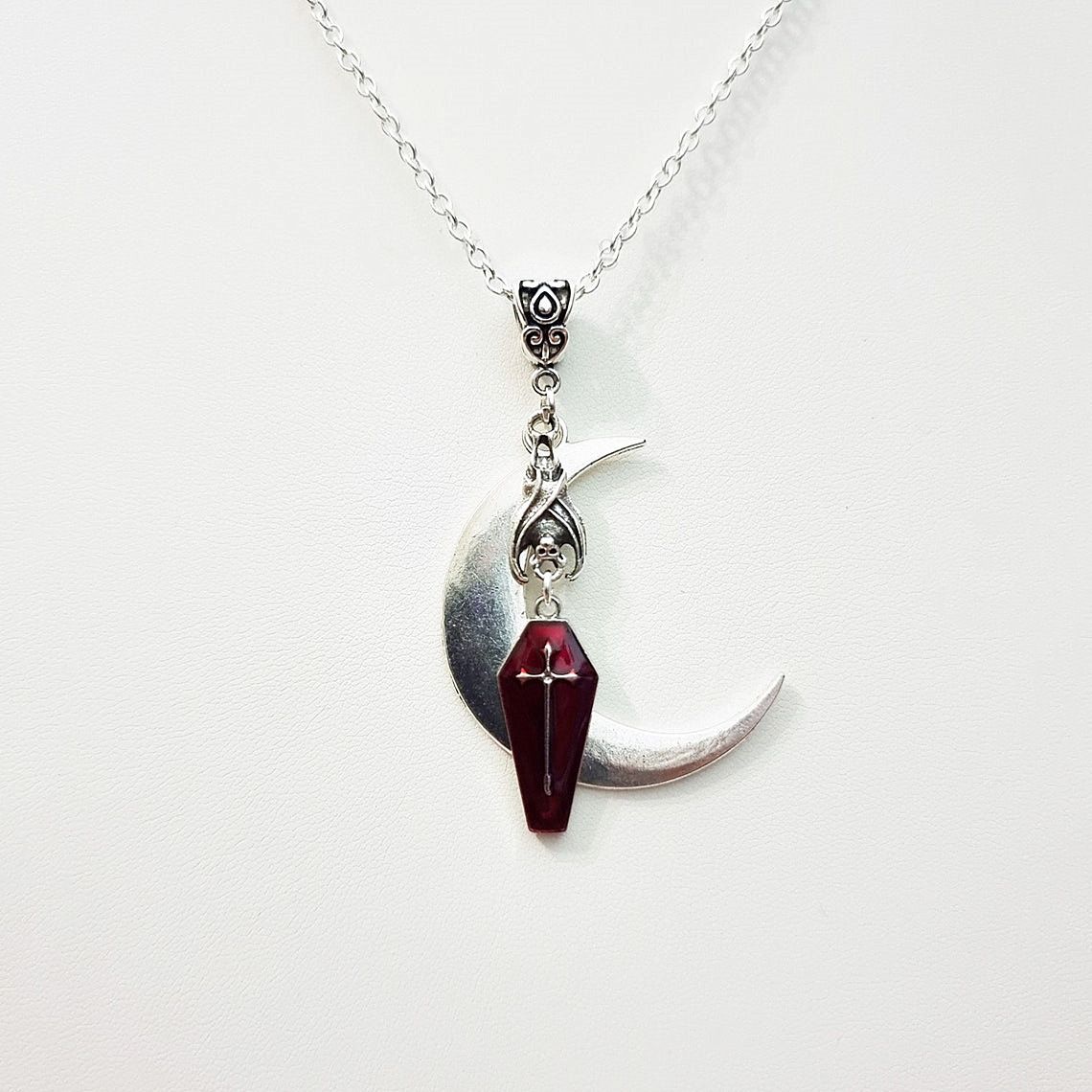 Necklaces vampire gothic necklace, crescent jewelry_voghion.com