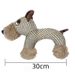 Dog Cotton And Linen Plush Squeaky Pet Durable Chew-Resistant Elephant Monkey Arch-Shaped Teddy Toy_voghion.com