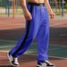 Autumn Winter Simple Luxury Men's Terry Loose Color Block Plus Size Casual Sports Sweatpants Men_voghion.com