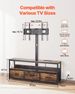 52' TV Stand With Mount For Up To 75 In TVs, Entertainment Center With Power Outlet & LED Lights, Height Adjustable TV Console With Mount With_voghion.com