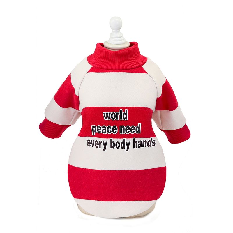 Pet dog clothing, new cool striped hoodie, autumn and winter pet clothing_voghion.com
