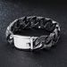 Bracciale da uomo in acciaio al titanio con motivo ad anelli multipli intrecciati, bracciale da uomo in acciaio inossidabile alla moda_voghion.com