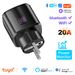 Tuya Smart EU Plug WiFi Bluetooth 20A Socket Power Monitoring Timer Outlet Compatible With Google Home Alexa SmartThings_voghion.com