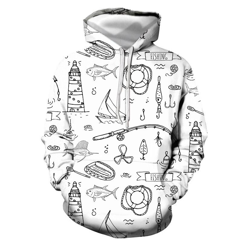 Automne/hiver à capuche hommes décontracté mode urbaine 3d sweat à capuche imprimé pull à capuche de mode de rue surdimensionné_voghion.com