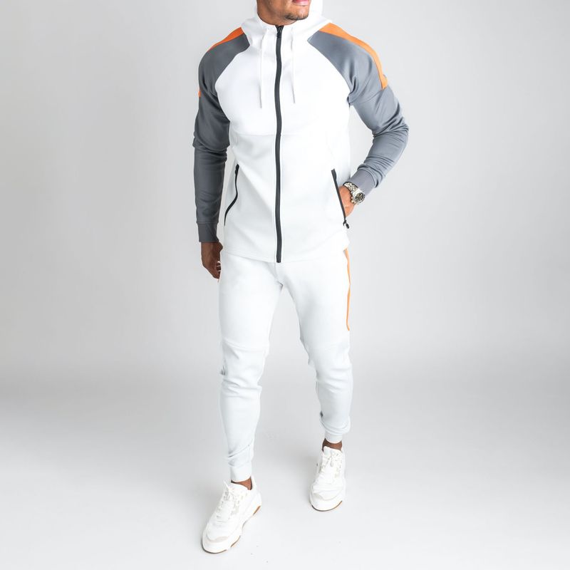 Herrenbekleidung Heißer Verkauf Kontrastfarbe Tasche Herren Casual Sport Anzug_voghion.com