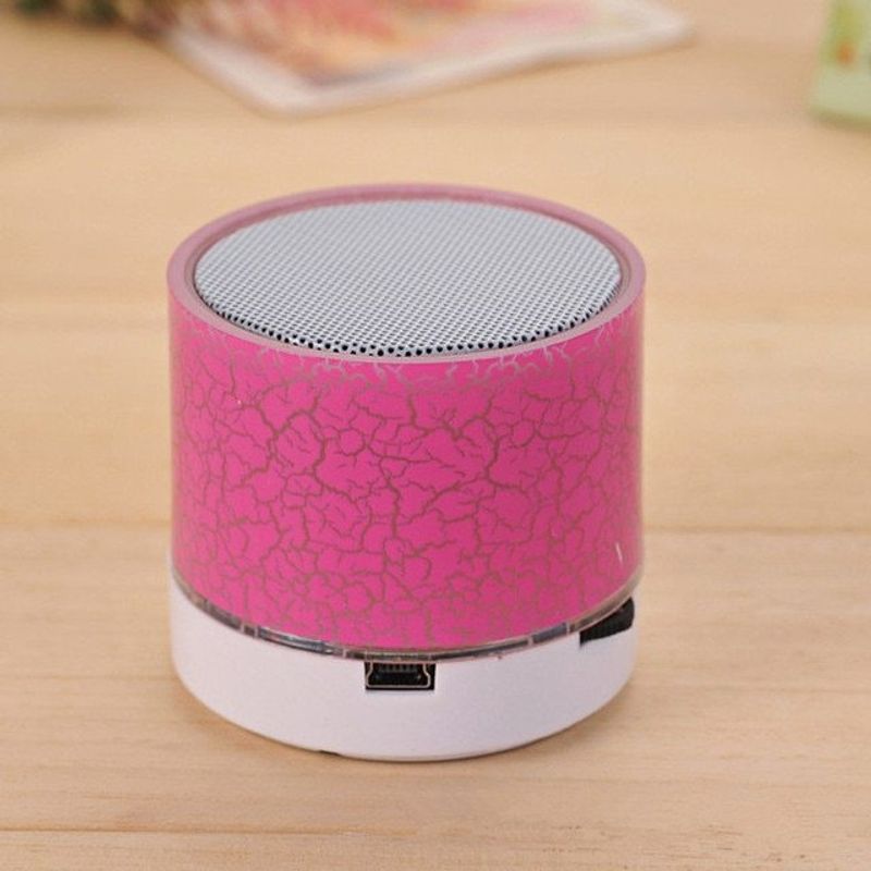 Portable Mini Wireless Bluetooth Speaker With Built-in Mic Handsfree TF Card Dazzling Crack Colorful LED Bluetooth 4.1 HD Sound_voghion.com