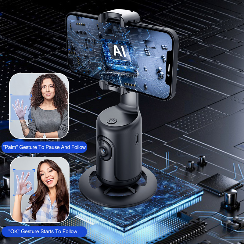 Automatic Tracking Intelligent Shooting Robot Camera 360 Face Mobile Stand AI Stabilized Selfie Stick Vlog In Real Time_voghion.com